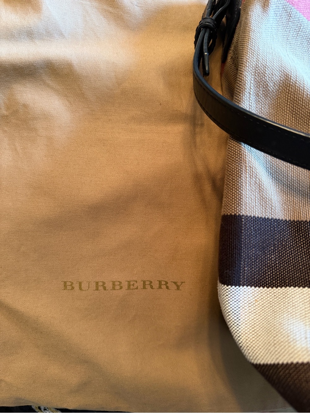 Authentic Burberry Ashby hobo canvas black leather. Tags and dust bag. - Picture 9 of 10